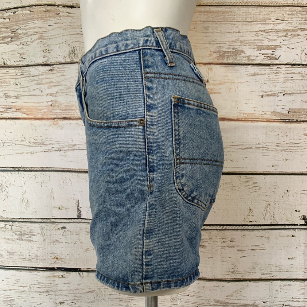C6 Anchor Blue Denim Mom Shorts 5 - Picture 2 of 5